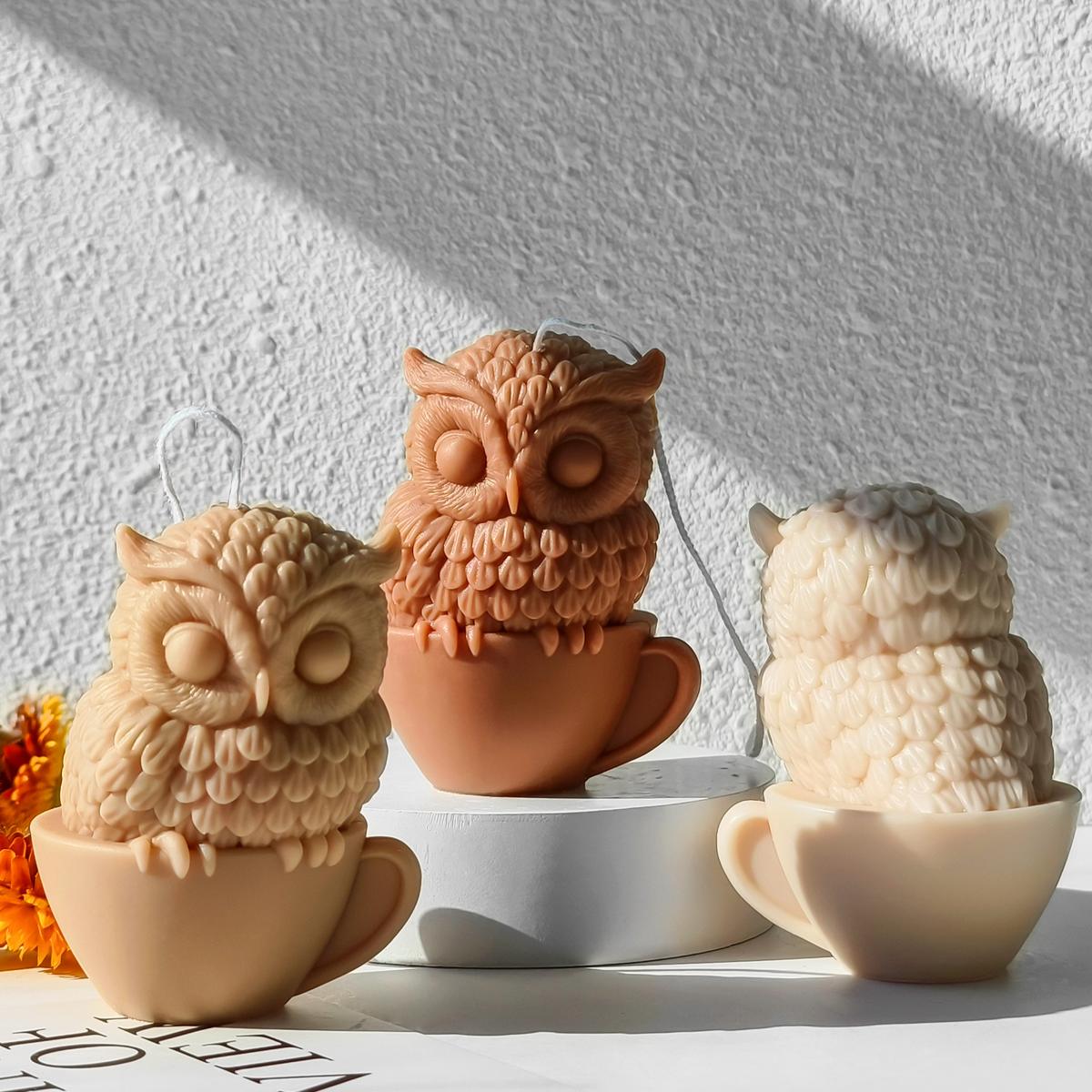Owl Animal Candle mold (RUUIPON-028)