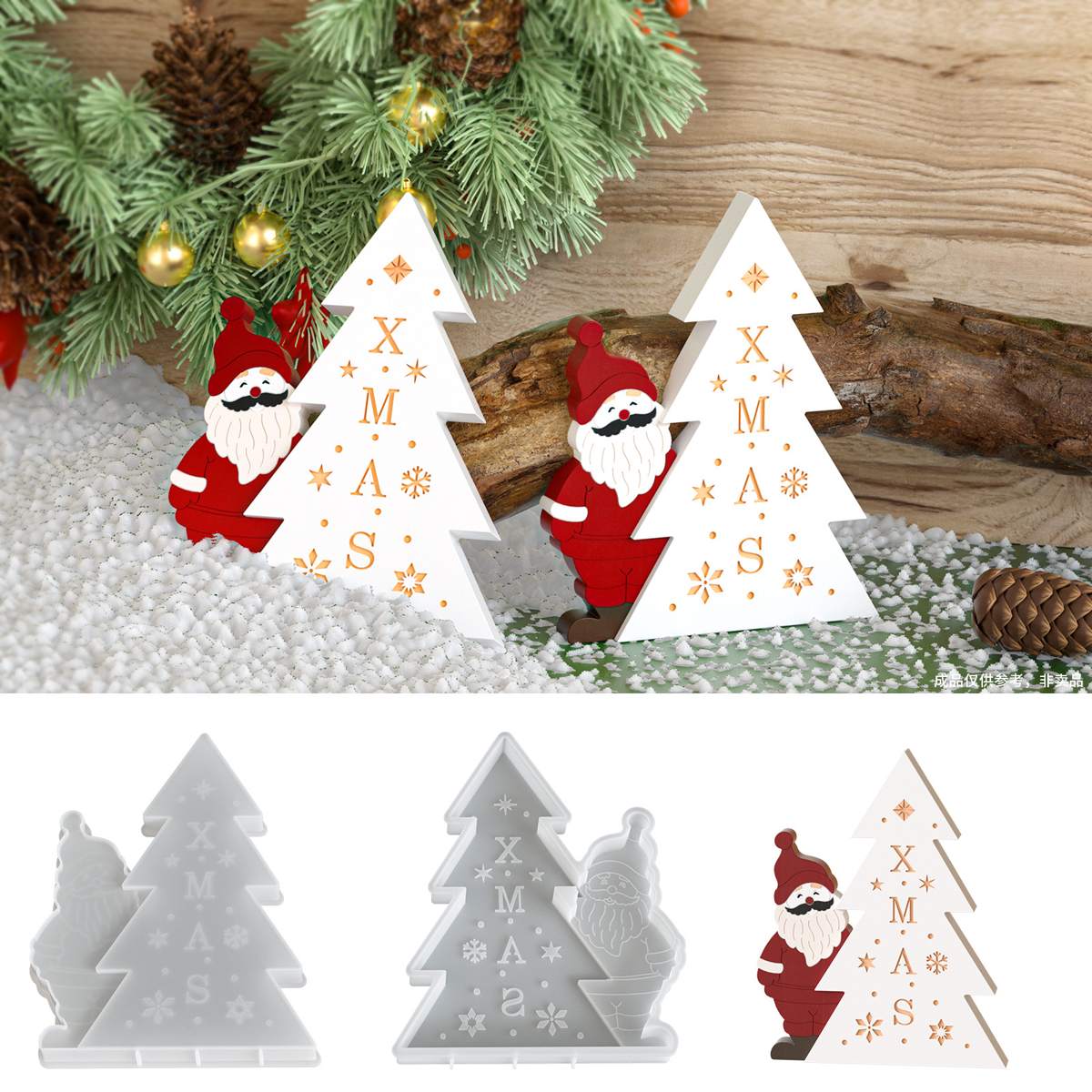 Santa Christmas Tree Candle mold (RUUIPON-034)