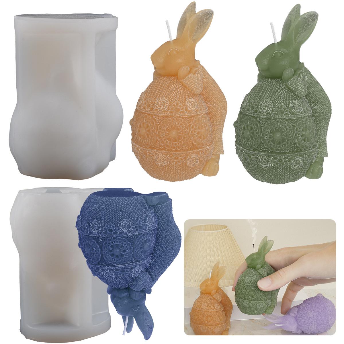 Flower Ball Bunny Candle mold (RUUIPON-045)