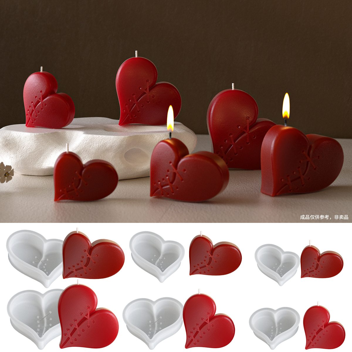 Halloween Heart Candle mold (RUUIPON-066)