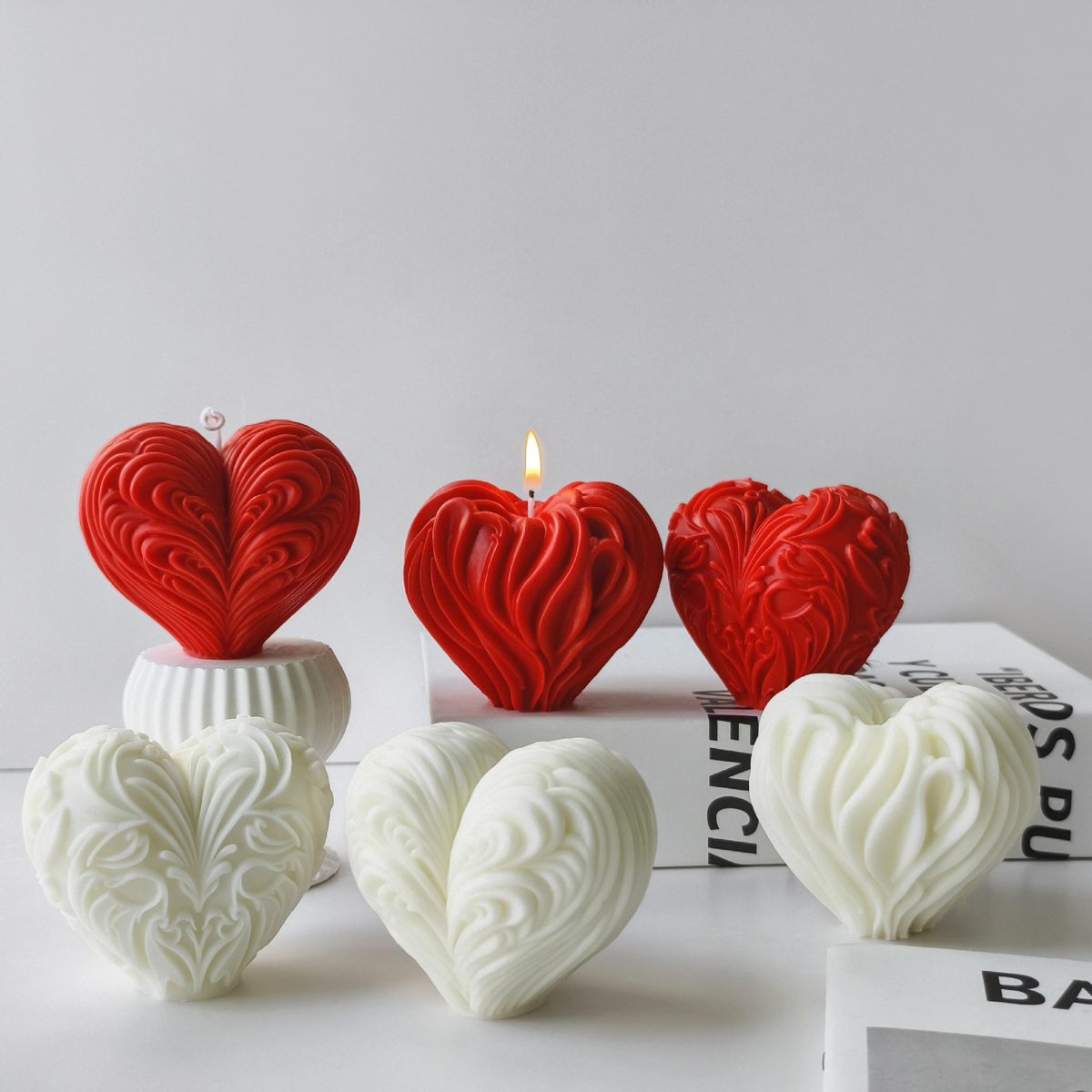Heart Valentines Candle mold (RUUIPON-084)
