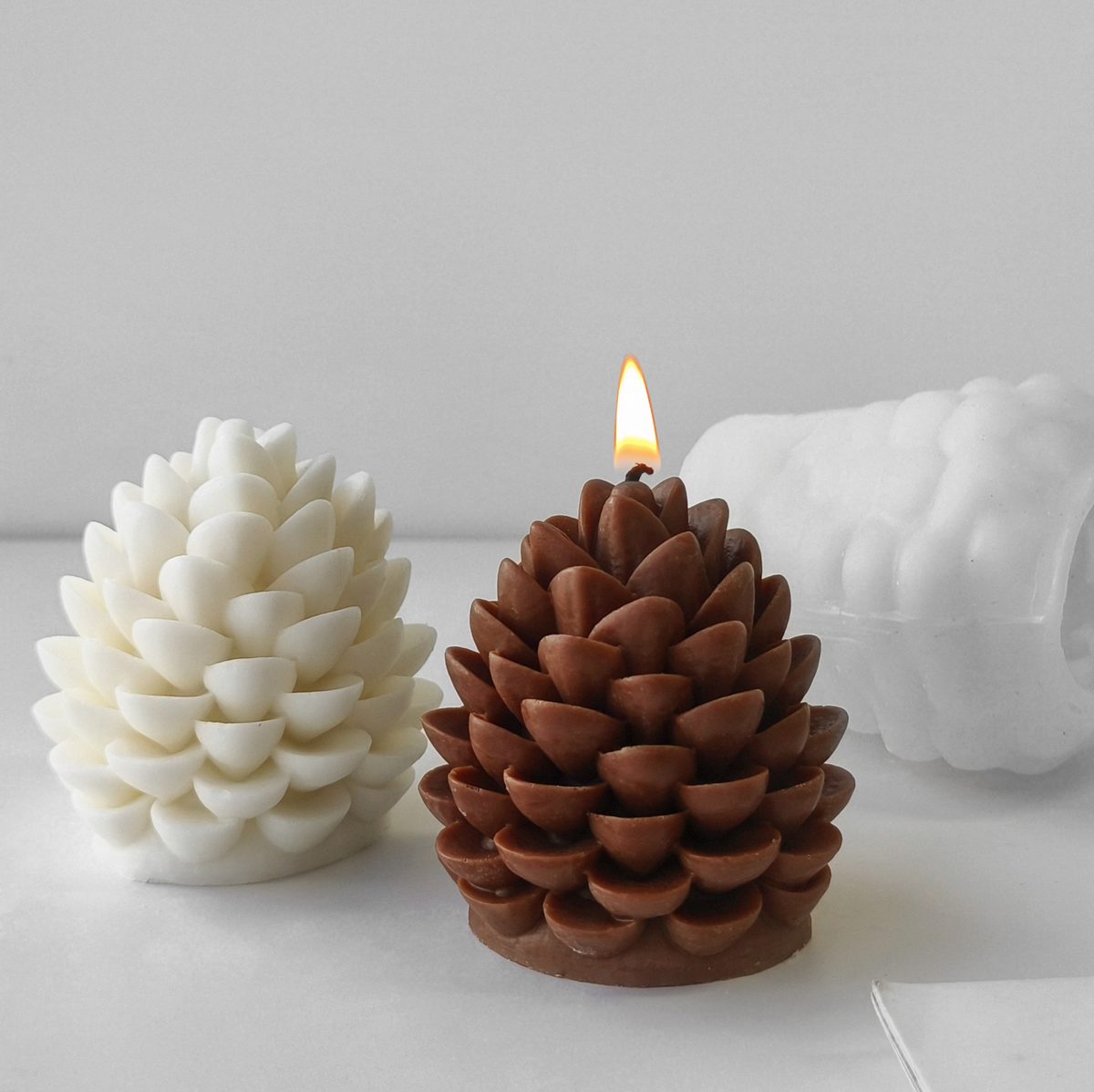 Christmas Pinecone Candle mold (RUUIPON-095)