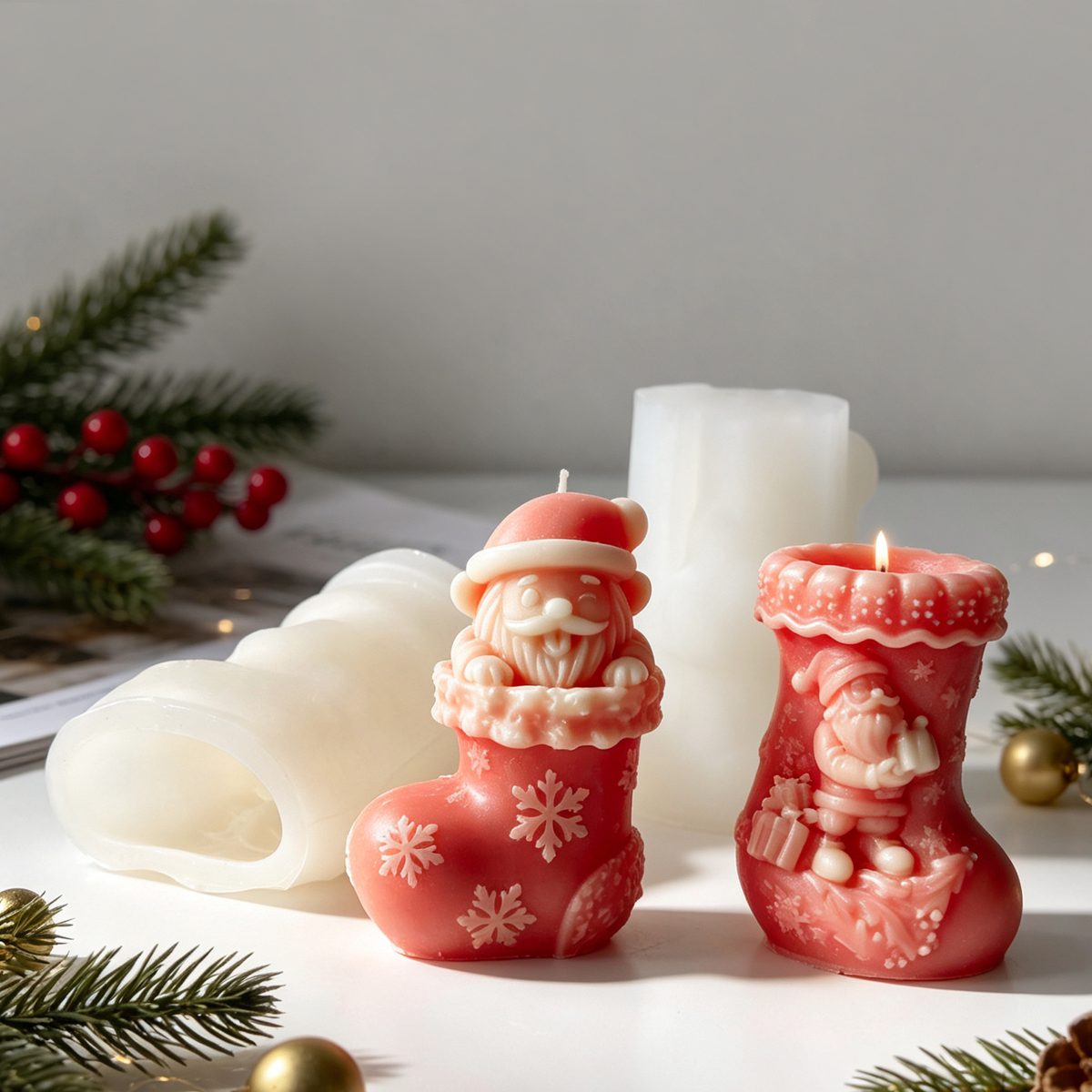 Christmas Santa Candle mold (RUUIPON-106)