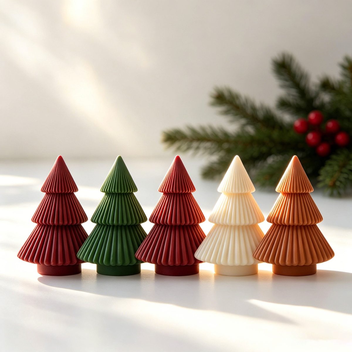 Christmas Tree Pinecone Candle mold (RUUIPON-113)