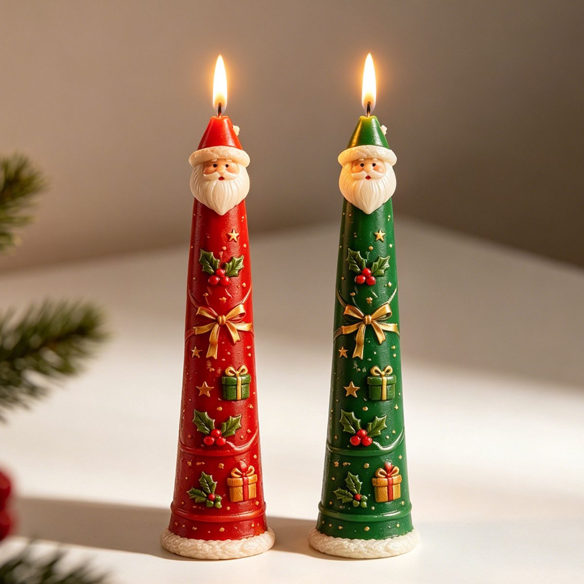 Santa Long Candle mold (RUUIPON-134)