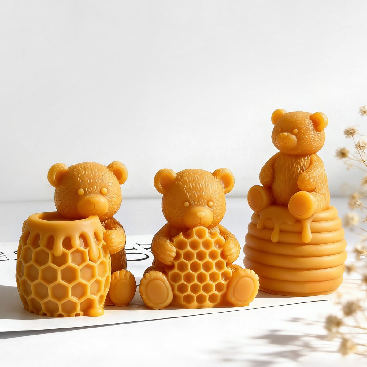 Honeycomb Bear Candle mold (RUUIPON-192)