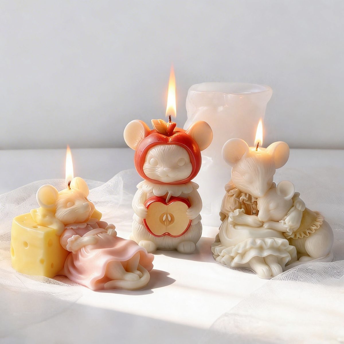 Mouse Cheese Animal Candle mold (RUUIPON-202)