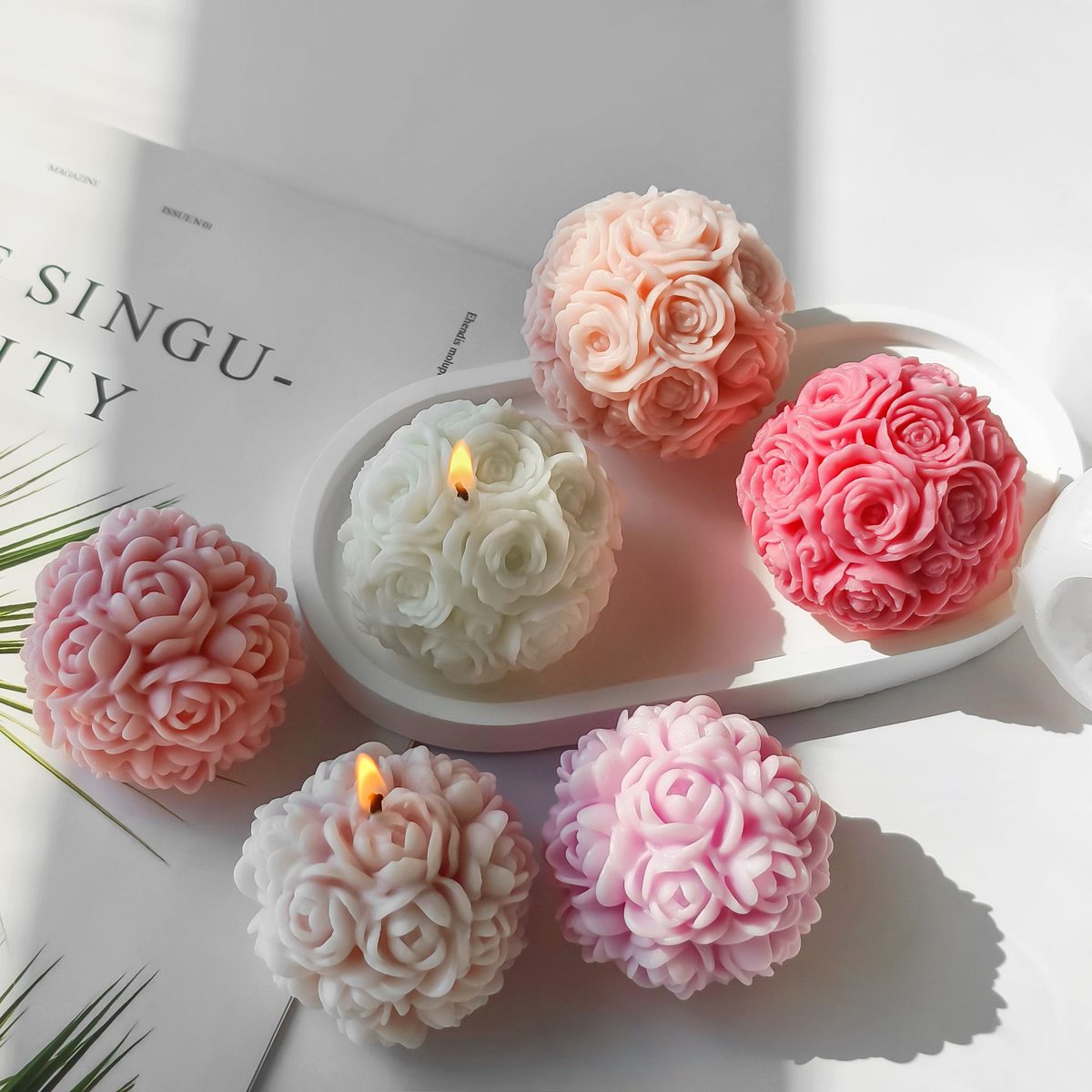 Flower Ball Candle mold (RUUIPON-219)