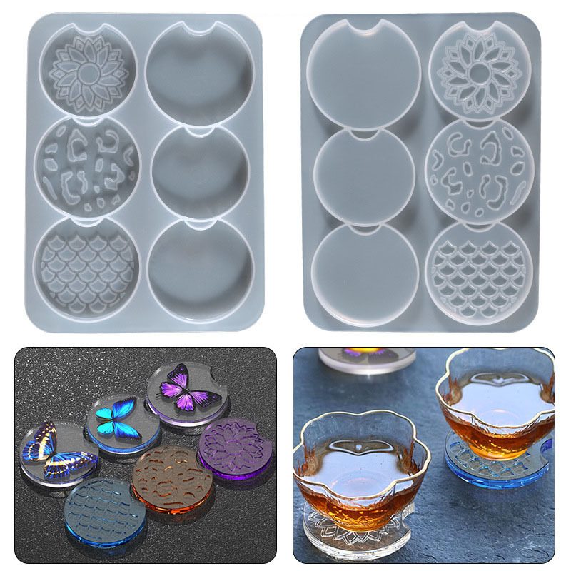 6 Grid Car Coaster Coaster mold (RUUIPON-231)
