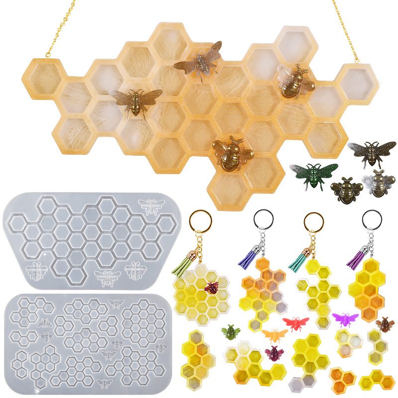 Honeycomb Keychain Gypsum mold (RUUIPON-341)