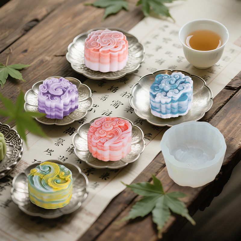 Auspicious Cloud Mooncake mold (RUUIPON-412)
