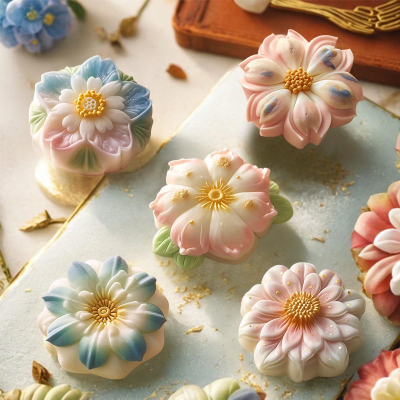 Cherry Blossom Mooncake mold (RUUIPON-413)
