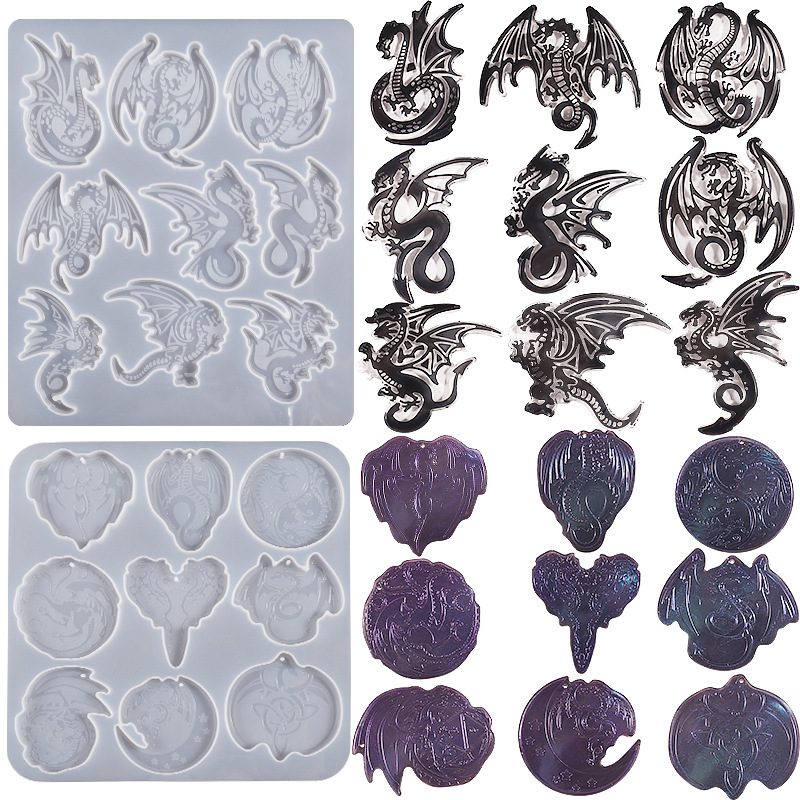 Dragon Necklace Pendant mold (RUUIPON-535)