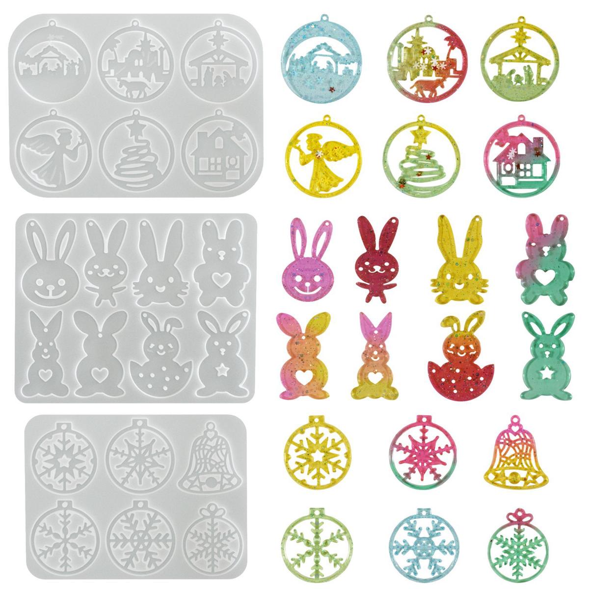 Easter Bunny Egg Pendant mold (RUUIPON-538)