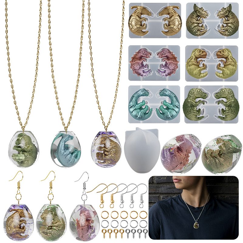 Dinosaur Egg Drop Pendant Pendant mold (RUUIPON-550)