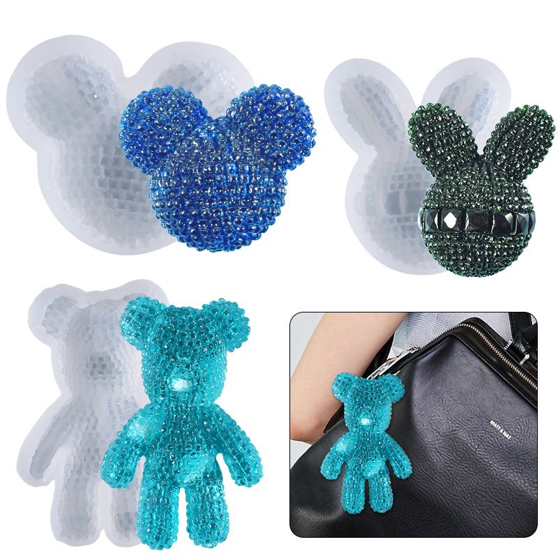 Diamond Violent Bear Pendant mold (RUUIPON-552)