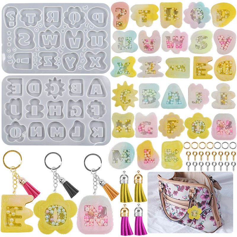 Alphabet Quicksand Pendant mold (RUUIPON-563)