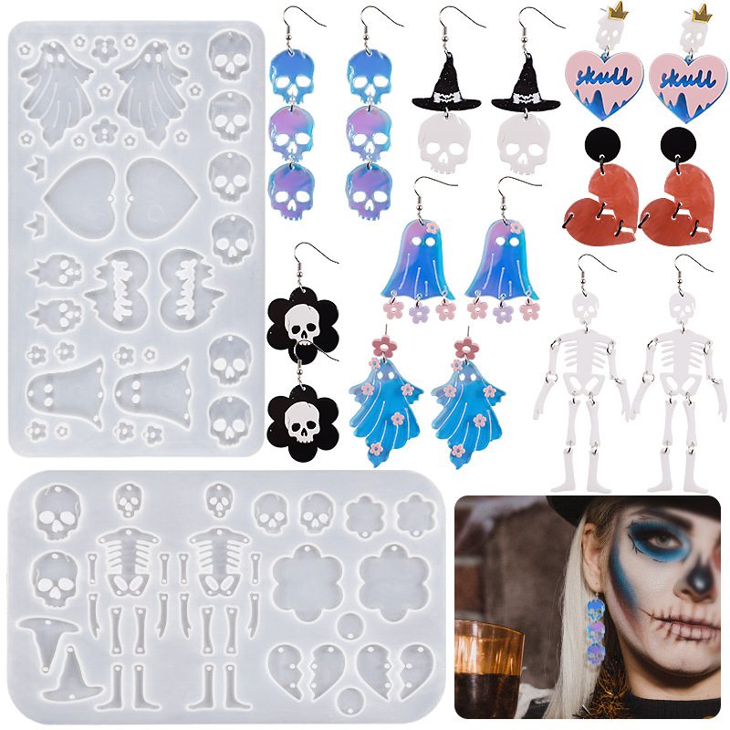 Pumpkin Skull Pendant mold (RUUIPON-571)