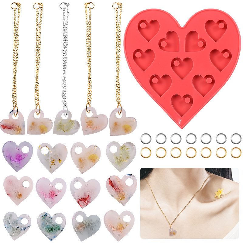 Heart Earring Pendant mold (RUUIPON-574)
