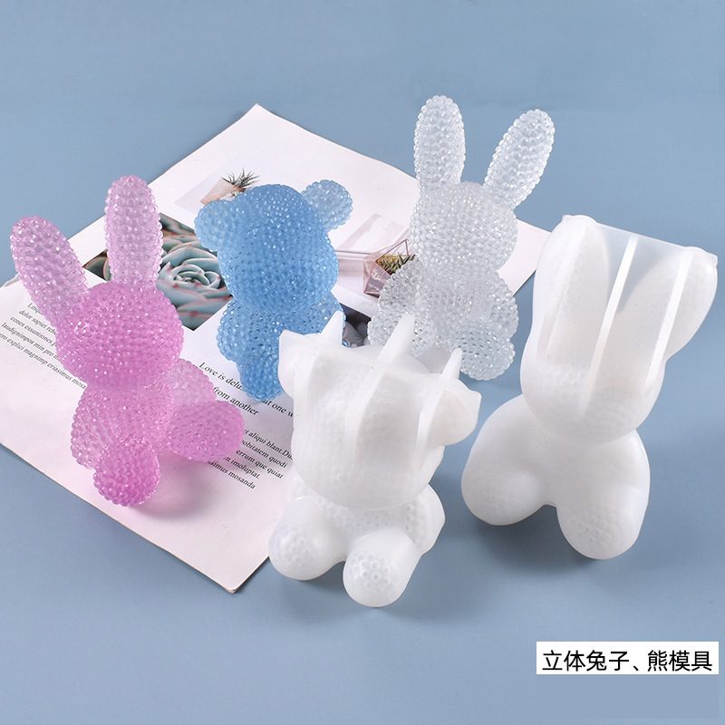 Cute Diamond Bear Resin mold (RUUIPON-675)