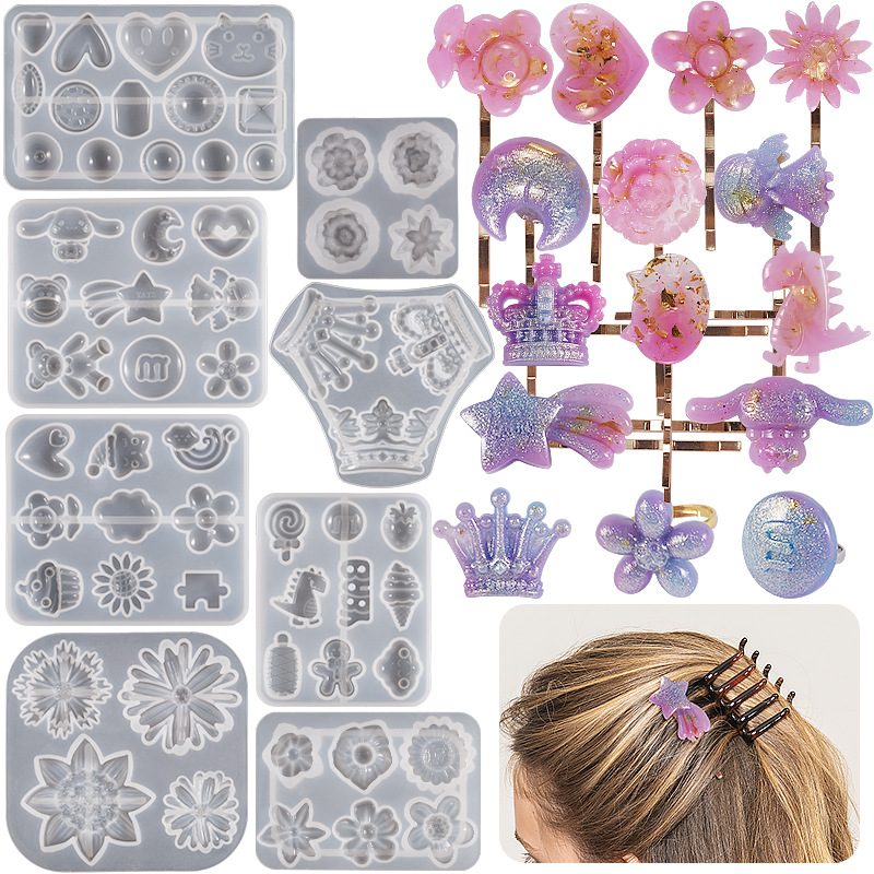 Hair Clip Flower Ring mold (RUUIPON-732)