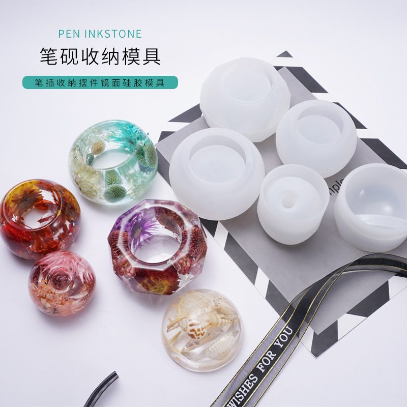 Ink Stone Pen Holder Storage Box mold (RUUIPON-782)