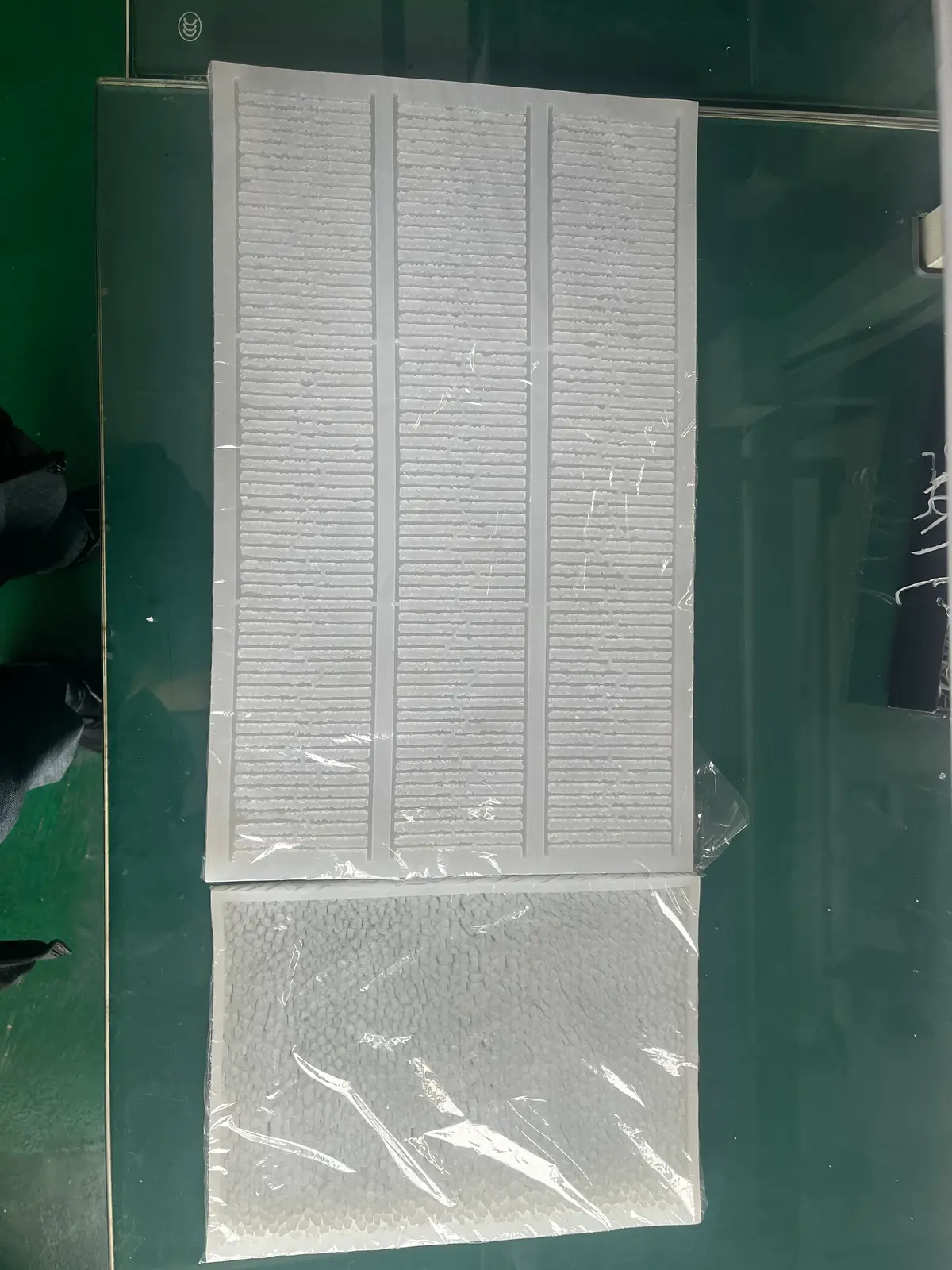 QC measurement on a custom silicone mold tray