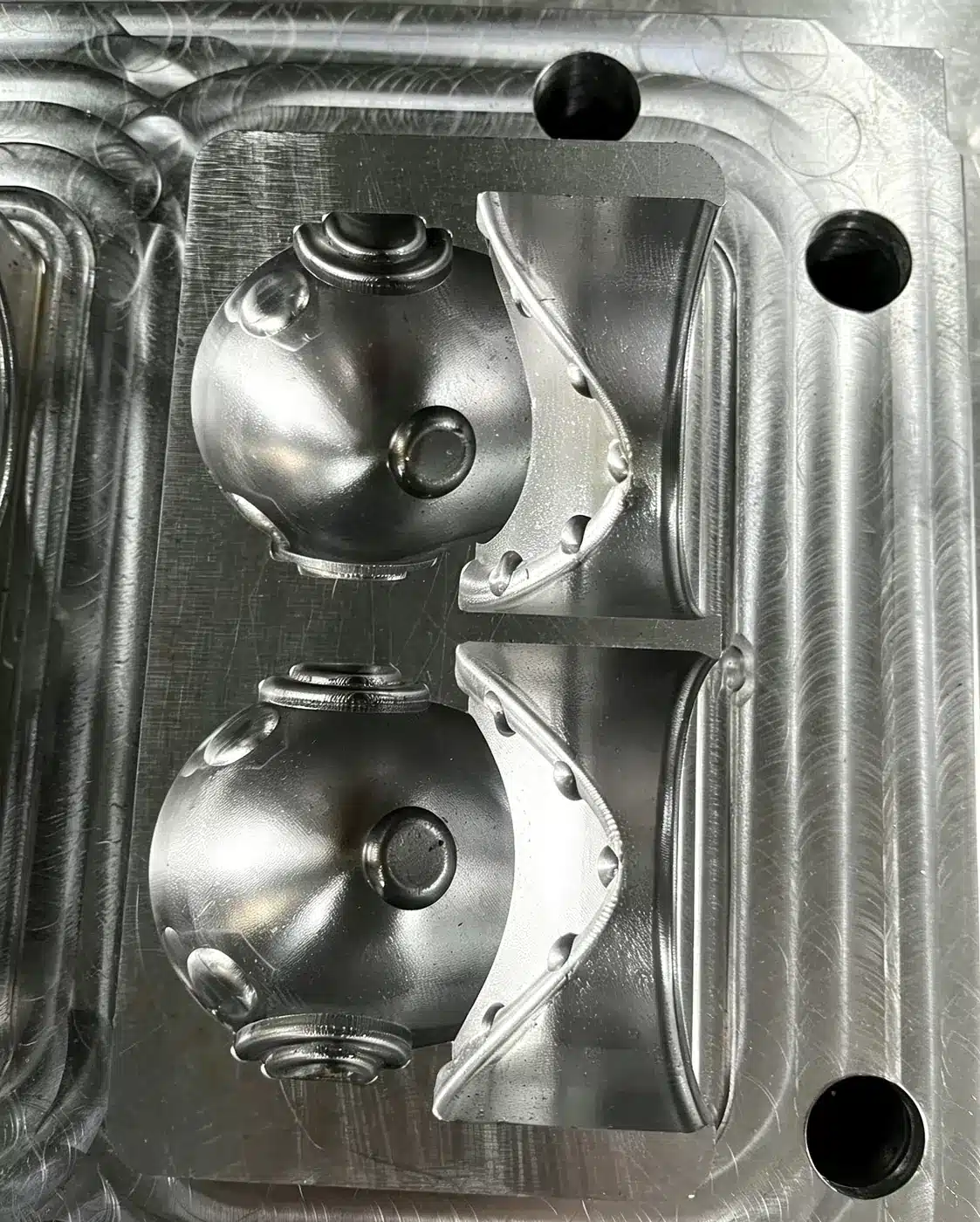 Custom silicone resin mold tray with coaster cavities